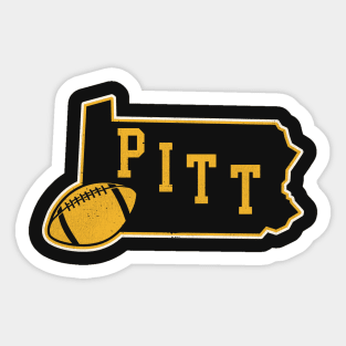 Pittsburgh Football State Outline Sticker